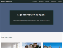 Tablet Screenshot of hansen-immobilien.com